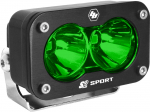 Baja Designs 54-0001 Green S2 Sport LED Spot Beam Pattern Auxiliary Pod Light Only W/ Mounting Brkt