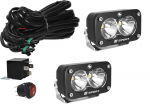 Baja Designs 54-7801 White S2 Sport LED Spot Beam Pattern Auxiliary Lights Set With Wiring Harness
