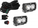Baja Designs 54-7803 White S2 Sport LED Driving/Spot Combo Auxiliary Lights Set With Wiring Harness