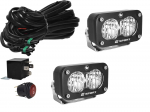 Baja Designs 54-7805 White S2 Sport LED Wide Cornering Auxiliary Lights Set With Wiring Harness