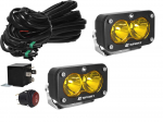 Baja Designs 54-7811 Amber S2 Sport LED Spot Beam Pattern Auxiliary Lights Set With Wiring Harness