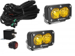 Baja Designs 54-7813 Amber S2 Sport LED Driving/Spot Combo Auxiliary Lights Set With Wiring Harness