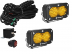 Baja Designs 54-7816 Amber S2 Sport LED Work Scene Auxiliary Lights Set With Wiring Harness