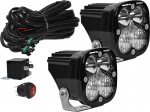 Baja Designs 55-7803 White Squadron Sport LED Driving/Spot Combo Pod Lights Set With Wiring Harness