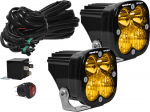 Baja Designs 55-7813 Amber Squadron Sport LED Driving/Spot Combo Pod Lights Set With Wiring Harness