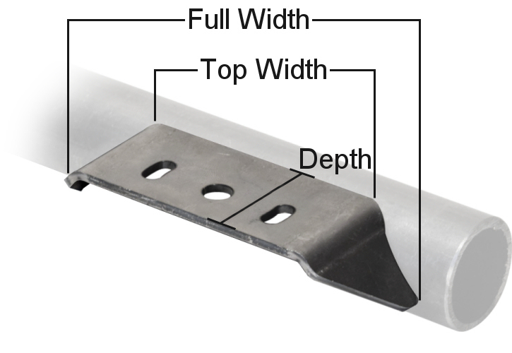 trick broke steel mounting tab for pipe tube tubing for Baja Designs LP4 LP6 LP9 XL XL-M LED lights with oval holes dimensions