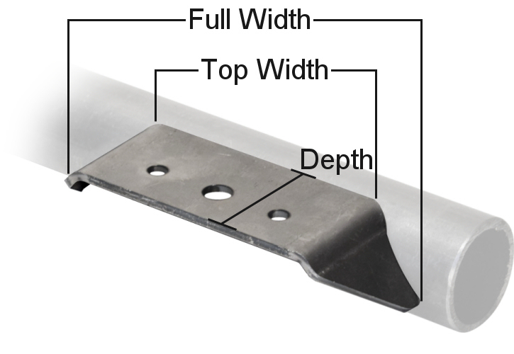 trick broke steel mounting tab for pipe tube tubing for Baja Designs LP4 LP6 LP9 XL XL-M LED lights with round holes dimensions