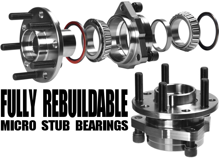 fully rebuildable micro stub bearings