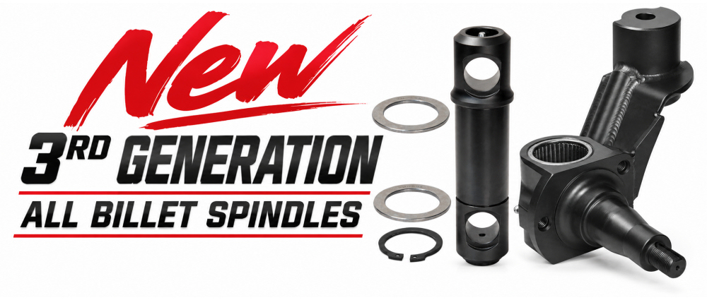 Foddrill Fabrication new all billet front buggy spindles banner