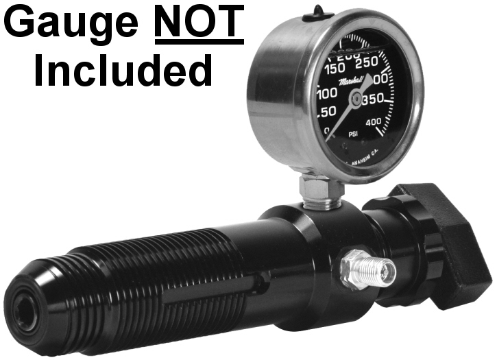 installing a gauge onto Fox Shocks 803-01-997 clamp on nitrogen filling tool