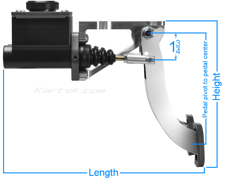 Jamar Performance 5000 series swinging pedal assembly dimensions