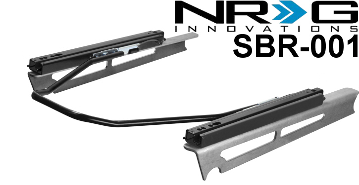 NRG Innovations SBR-001 towel bar style adjustable seat slider mounts brackets tracks on Kartek Off-road weld on brackets