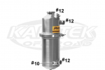 Peterson Fluid Systems 08-0005 Standard 2 Gallon 6" x 19-1/2" Dry Sump Oil Tank With Single Inlet