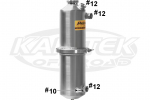 Peterson Fluid Systems 08-0007 Standard 2-1/2 Gallon 6" x 24" Dry Sump Oil Tank With Single Inlet