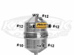 Peterson Fluid Systems 08-0010 Standard 3 Gallon 9" x 16" Dry Sump Oil Tank With Dual Inlets
