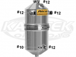 Peterson Fluid Systems 08-0014 Standard 5 Gallon 9" x 22" Dry Sump Oil Tank With Dual Inlets