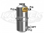 Peterson Fluid Systems 08-0783 Drag Racing 2.3 Gallon 7" x 16" Dry Sump Oil Tank With Single Inlet