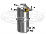 Peterson Fluid Systems 08-0784 Drag Racing 2.3 Gallon 7" x 16" Dry Sump Oil Tank With Dual Inlets