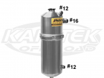 Peterson Fluid Systems 08-0825 Custom 2 Gallon 6" x 18-3/4" Dry Sump Oil Tank With Single Inlet