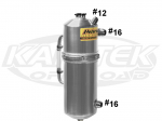 Peterson Fluid Systems 08-0825 Custom 2 Gallon 6" x 18-3/4" Dry Sump Oil Tank Sngl Inlet Sight Gauge
