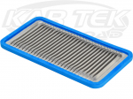 Peterson Fluid Systems 08-0975 Replacement 75 Micron 4-1/8" x 7-5/8" Blue Dry Sump Oil Tank Filter