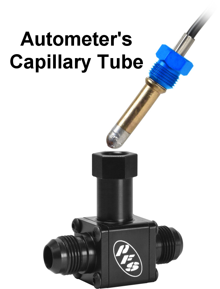 Peterson Fluid Systems 09-1940 adapter tee fitting for Autometers tapered seat capillary tube