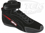 Simpson Race Products TU750BK Turbine High-Top Black Suede Driving Shoes Adult Mens Size 7-1/2